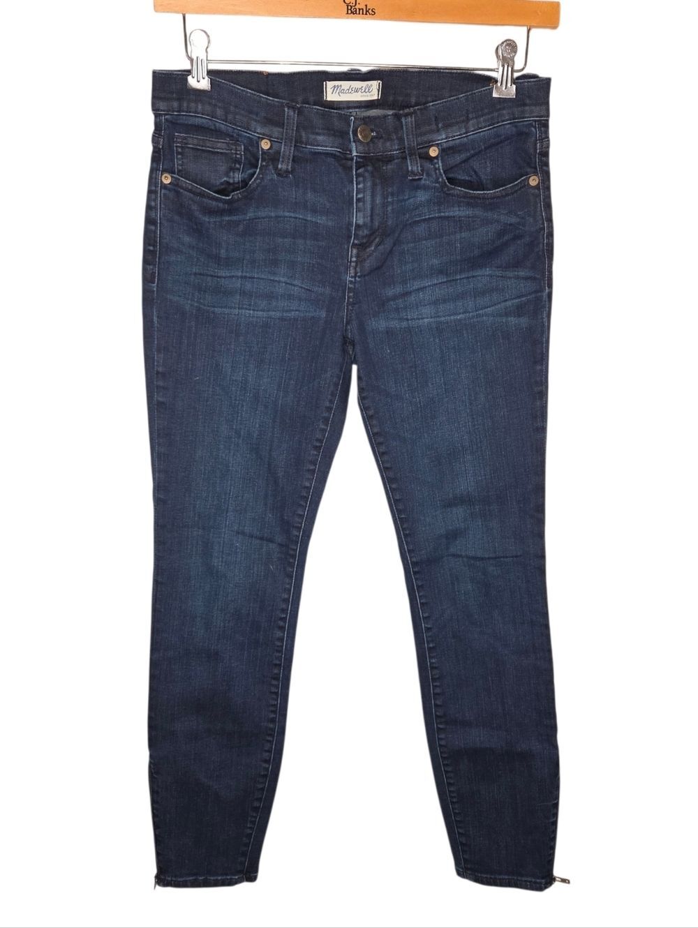 Madewell Skinny Skinny Zipper Hem Ankle Denim Jeans, Size 30, 4040037